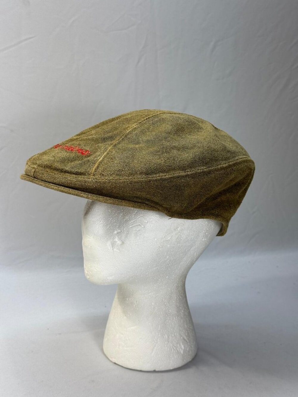 Vintage Easyriders Motorcycle Chopper Leather Flat Cap Newsboy Hat Brown L/XL